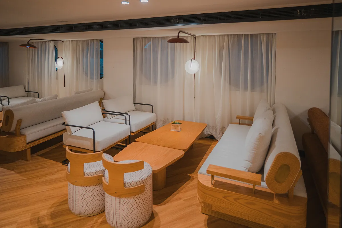 Lounge aboard the Lady Mary Nile Cruise Nile cruise